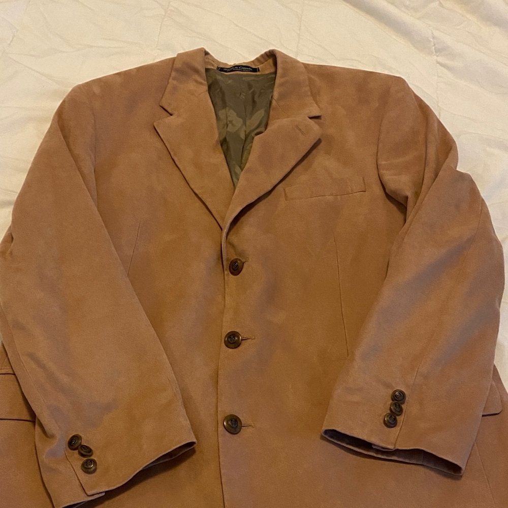 faux suede blazer